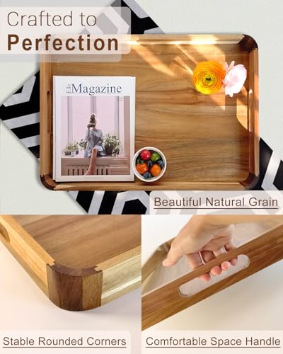 22 Inch Wooden Serving Tray