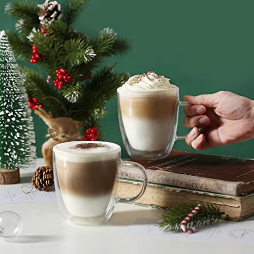 Glass Coffee Mugs 12oz (4 Count)