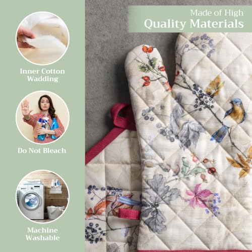 100% Cotton Oven Mitt & Pot Holder Set