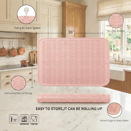 Silicone Dish Drying Mat for Multiple Usage