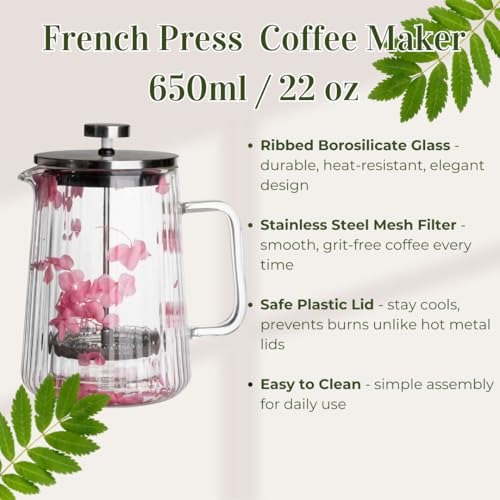 Glass French Press Coffee Maker