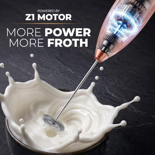 Powerful Milk Frother Wand With Duracell Batteries