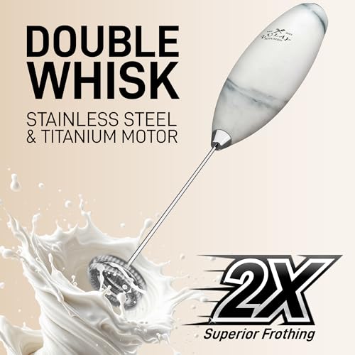 Powerful Milk Frother Wand With Duracell Batteries