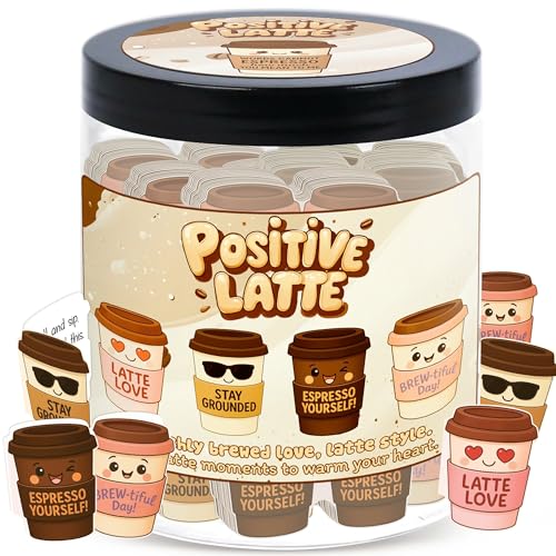 Positive Latte Jar with 60 Affirmation Cards