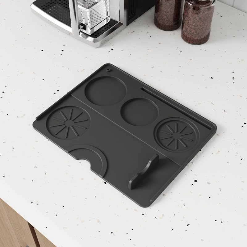 Coffee Mat Coffee Maker Mat for Kitchen Counter with Tamping Mat
