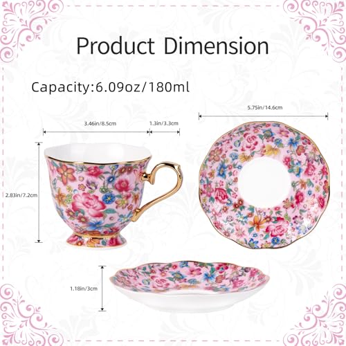 Tea Cup and Saucer (2 Count)