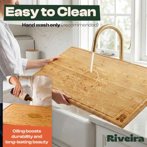 Extra Large Bamboo Cutting Board for Kitchen