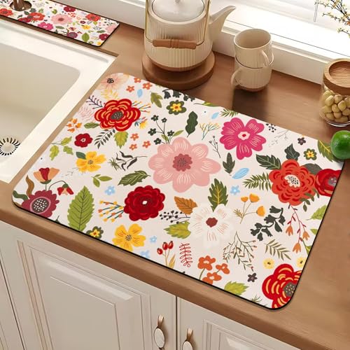 19.5" x 12" Dish Drying Mat & 24" x 5.5" Sink Splash Guard