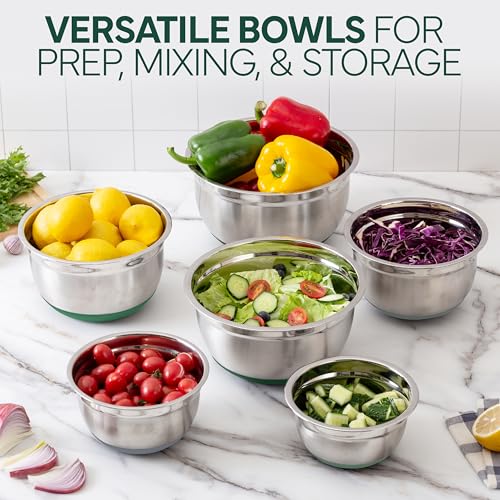 Stainless Steel Mixing Bowls Set with Lids