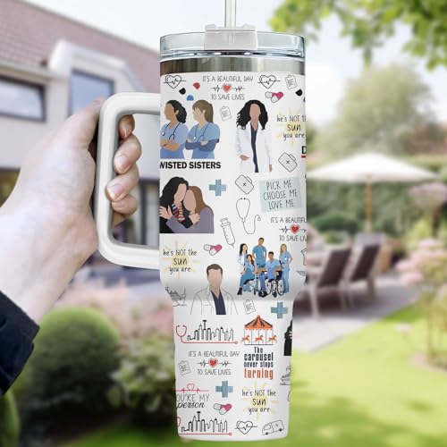 Twisted Sisters 40 oz Tumbler with Handle