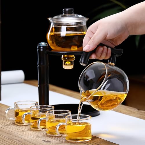 Glass Semi Automatic Tea Set