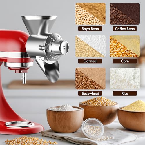 Metal Grain Mill Attachment for KitchenAid Stand Mixer