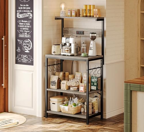 Kitchen Bakers Rack with Power Outlet