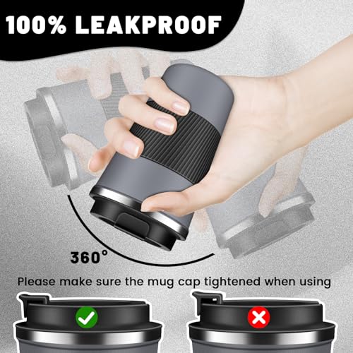 Insulated Coffee Tumblers with Flip Lid 12oz