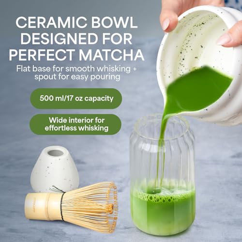 Matcha Whisk Set With Ceramic Matcha Bowl