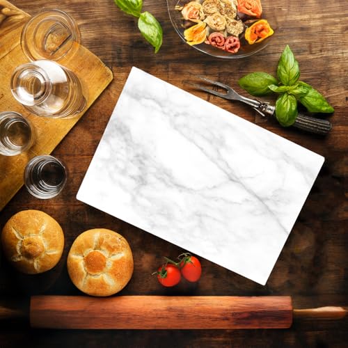 White Agate Marble Kitchen Glass Cutting Board Ocean Decorative Gift Marbled Granite Stone Rock Gift For Her Mom Wife