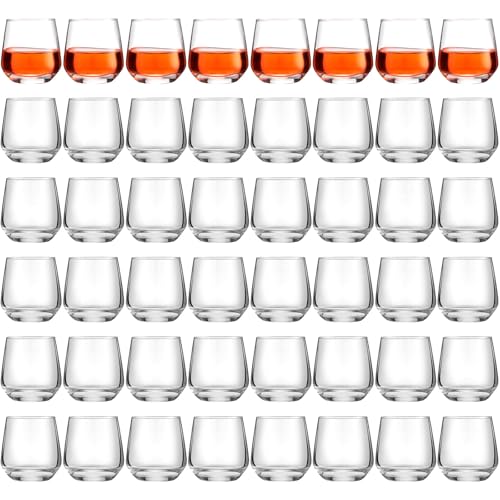48 Pack Shot Glasses 3.25 oz Tequila Whiskey Tasting Glass Cups Small Liquor and Spirit Bar Shooter for Drinking Tasting Espresso Beer Juice (48 Count)