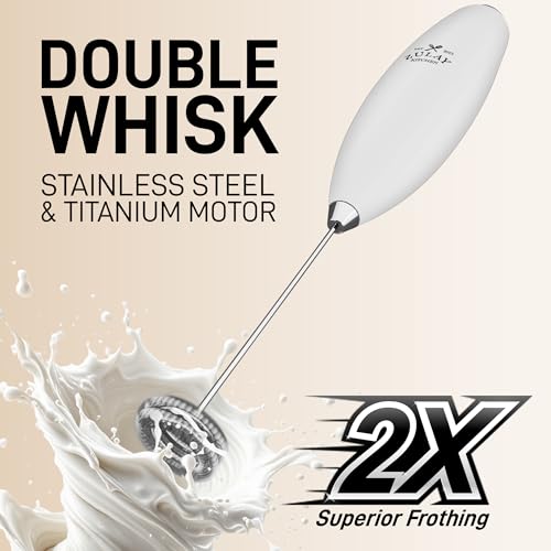 Powerful Milk Frother Wand With Duracell Batteries