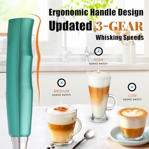 Green Milk Frother Wand for Coffee