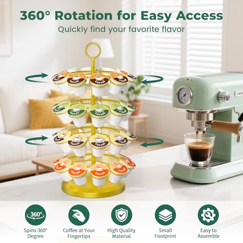 K Cup Holder Coffee Pod Organizer Carousel for Countertop