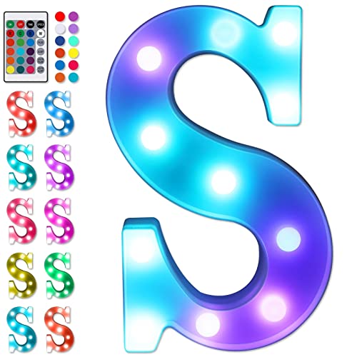 Colorful LED Letter Lights with Remote