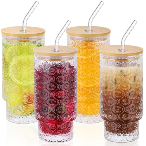 16 Oz Glass Cups Set of 4 (4 Count)