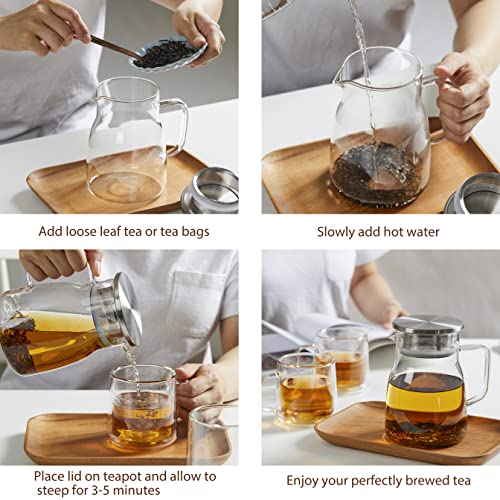 One Touch Glass Teapot