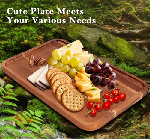 Large Wooden Trays for Serving Food Acacia Charcuterie Boards Party Platter