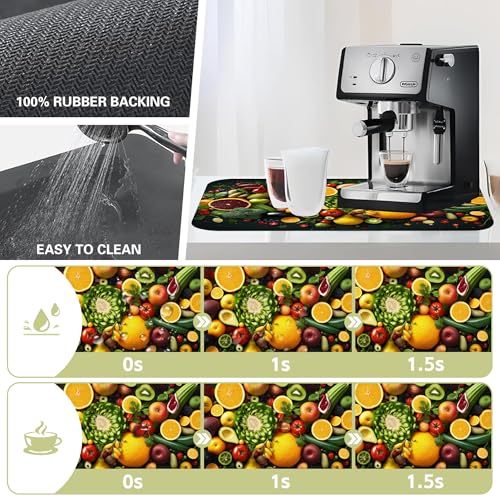 Dish Drying Mat for Kitchen Counter Absorbent Dish Coffee Mat 16"X24"