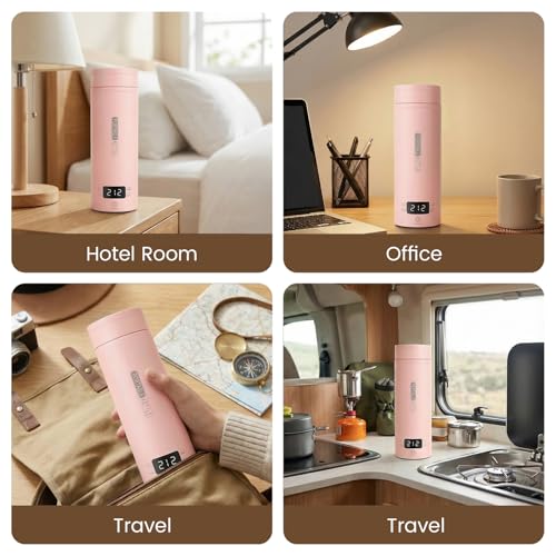 Pink Portable Electric Kettle forTravel