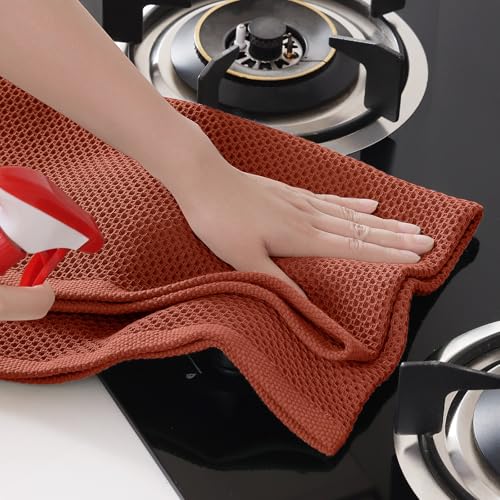 100% Cotton Oversized Waffle Weave Kitchen Towels 8 (8 Count)