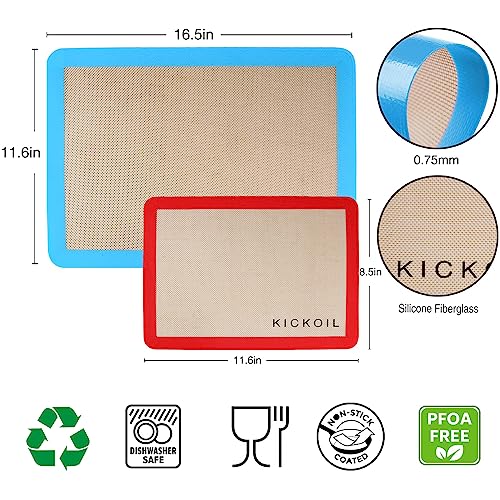Silicone Baking Mats Set of 3