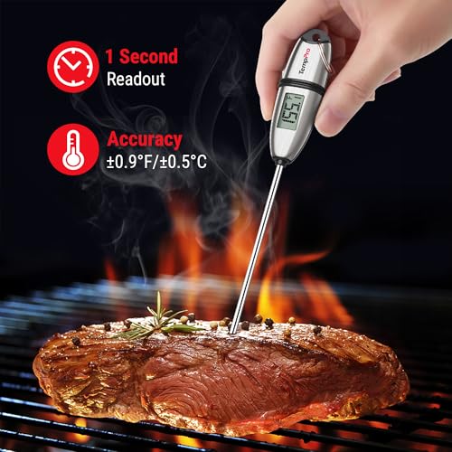 TempSwift 1 Sec Meat Thermometer Digital for Kitchen Cooking Food (2 Count)