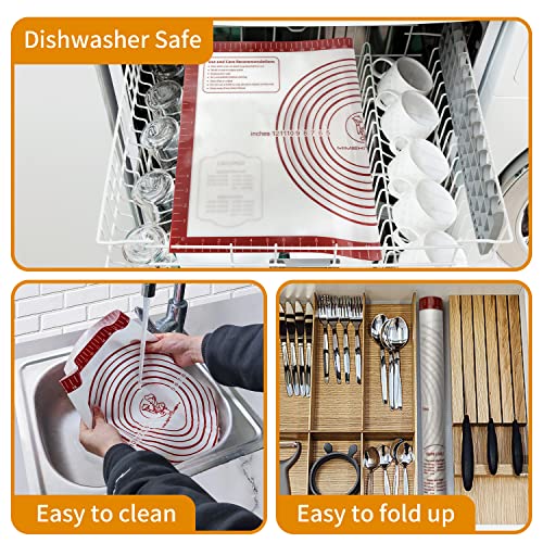 Non Stick Pastry Mat for Rolling Dough Fondant Pie Crust