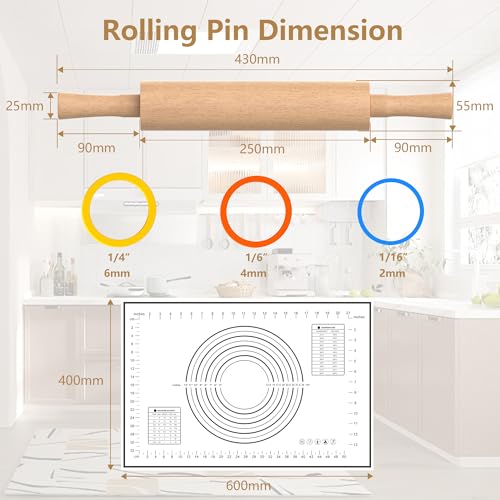 Rolling Pin with Handles (3 Count)