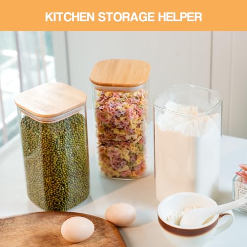 6 Pack Glass Food Storage Jars Set (6 Count)