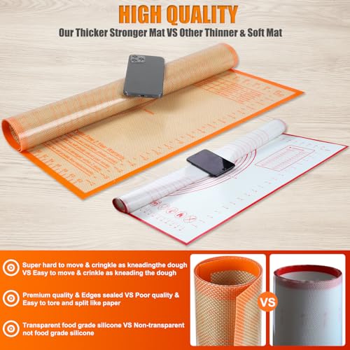 Silicone Pastry Mat 34x26 Inch Nonstick Baking Mat