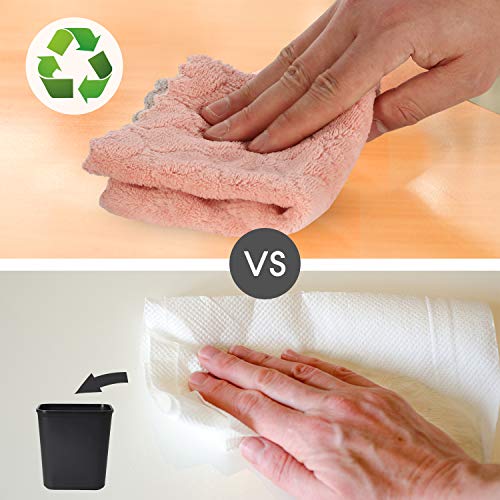 12 Pack Microfiber Dish Cloths for Kitchen Washing Dishes (12 Count)