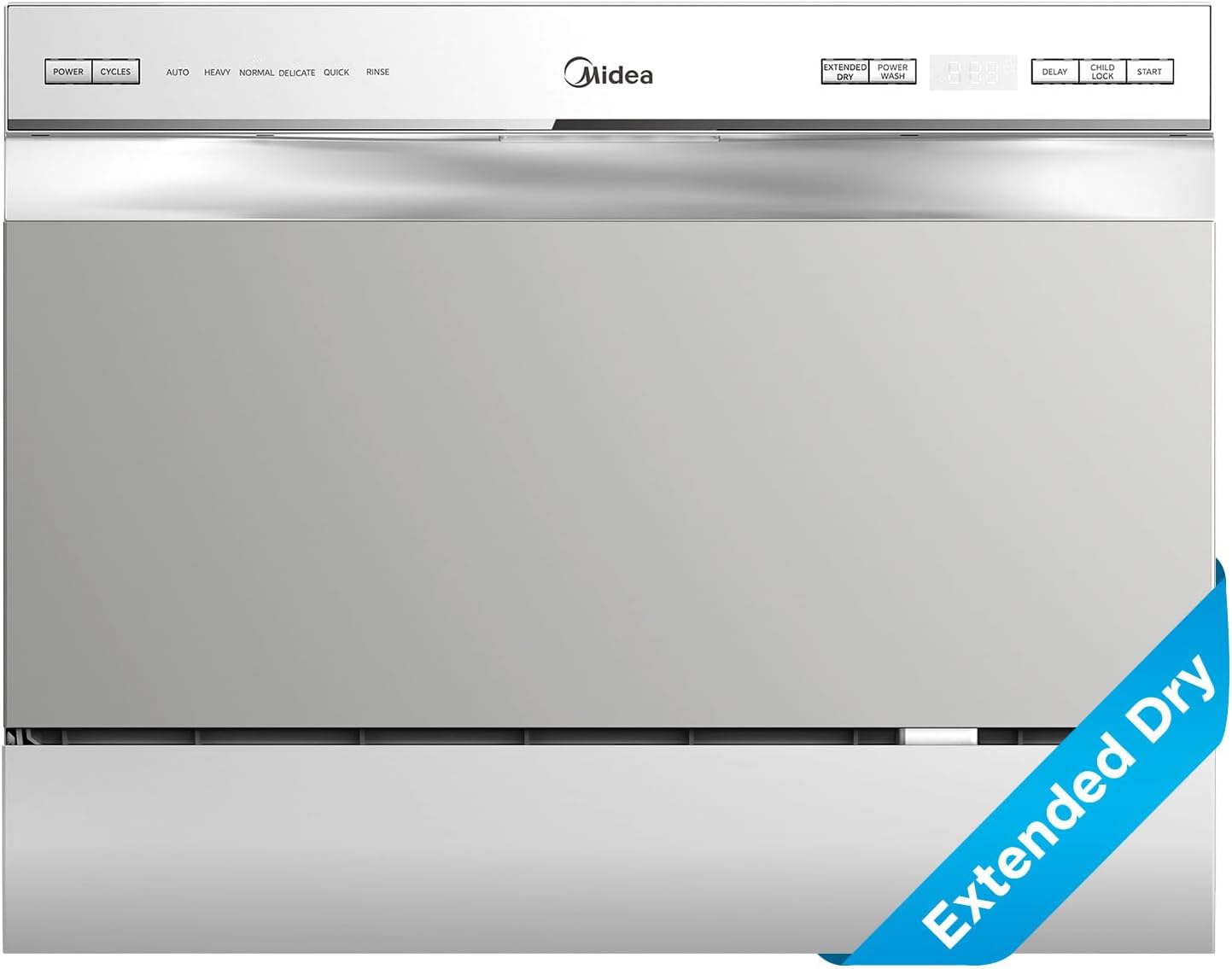 Midea MDC22P2ASS Countertop, Portable Place Settings & 6+2 Washing Cycles. Energy Star Dishwasher, Dish Washer for Dorm, RV& Apartment, Sliver, Silver - Blissbrew