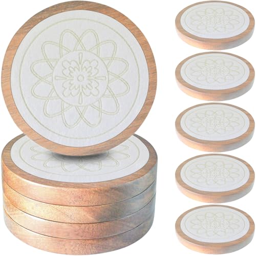 5 Pack Wood Coasters for Drinks