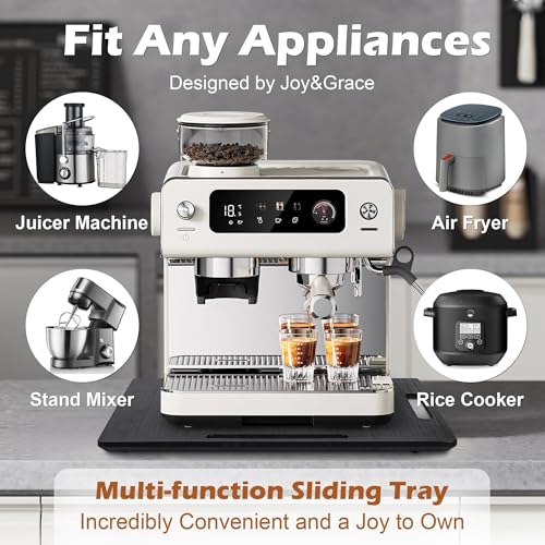 Appliance Slider for Kitchen Appliances 360° Rolling Sliding Tray for Coffee Maker Countertop
