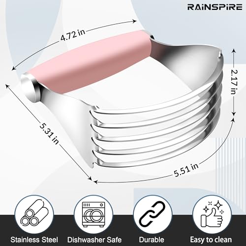 Large Pastry Cutter For Baking Durable Pastry Blender Dough Cutter Pink