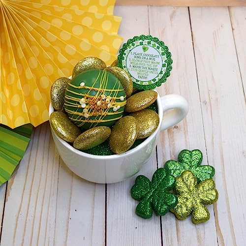 Wee Bit O' Cocoa Shamrock Themed Happy St. Patrick's Day Hot Cocoa Bomb Packaging Sticker Labels