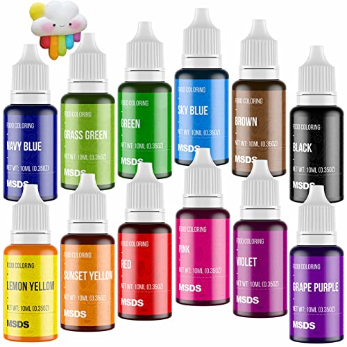 12 Color Cake Food Coloring Set (4.2 Fl Oz)