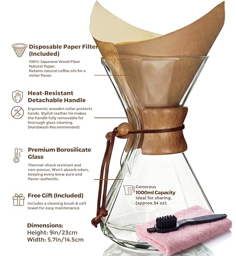 Pour Over Coffee Maker Set