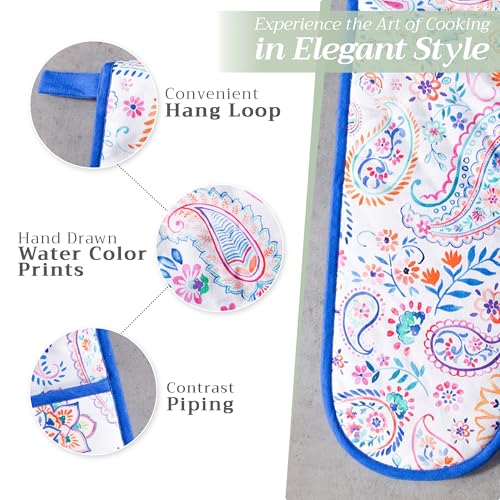 Double Oven Mitts 100% Cotton Double Oven Glove