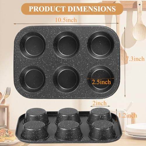 Nonstick 6 Cup Muffin Pan (2 Count)