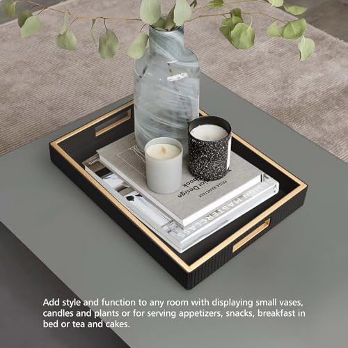 Leather Tray Desktop Storage Organizer