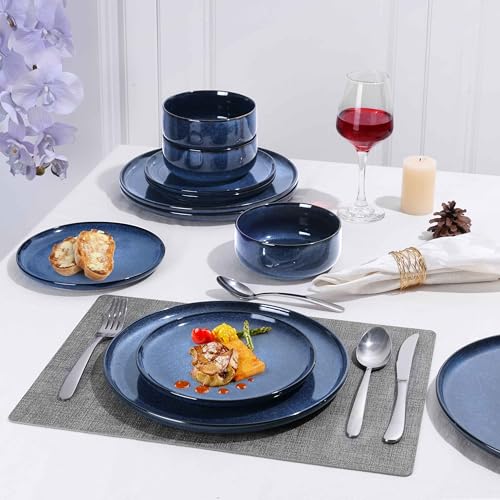 6 Piece Stoneware Dinner Plates Set
