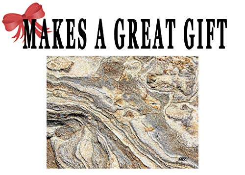 Light Granite Stone Marble Gray Brown White Pattern Textured Marble Art Kitchen Glass Cutting Board Modern Decorative Gift Abstract Wavy Contrast Design
